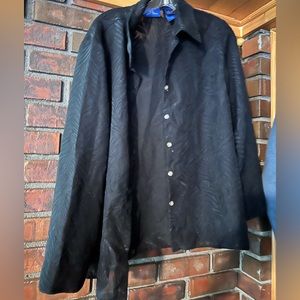 Womens black button down